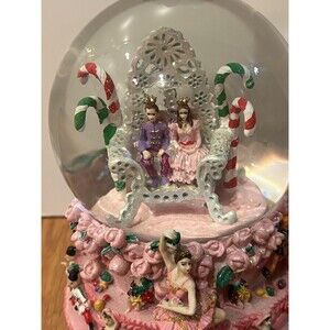 Nutcracker Ballet Gifts Land Of Sweets Snow Globe Musical Pink Christmas Decor
